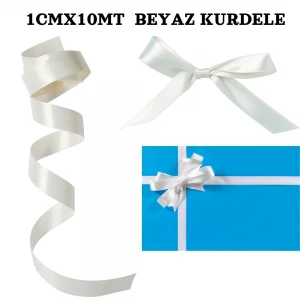 AKEL ( 1CMX10MT) BEYAZ KURDELE
