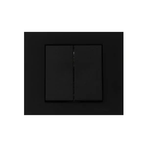 ATOM ( SİYAH ) KOMİTATÖRLÜ 2Lİ ANAHTAR PRİZ*12X10