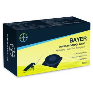 BAYER ( 6PCS X 2GR ) HAMAM BÖCEK YEMİ ( PLASTİK İSTASYON & YAPIŞKANLI )*48