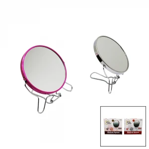 BELLA HOUSE K-0926 K-4528 ( 6" ) ( YUVARLAK ) METAL ÇERÇEVE ÇİFT YÖNLÜ MAKYAJ AYNASI*96
