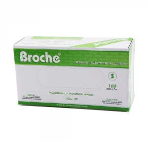 BROCHE ( S ) ( PUDRASIZ ) ( LATEKS ) MUAYENE ELDİVENİ ( 100LÜ )*1X20
