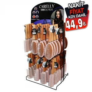 CARELLY CR-505 ( TERRA ) ( A.KAHVE & KREM & BEYAZ ) FÖN & SAÇ FIRÇASI & TARAK*64X2