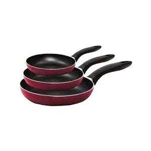 EBRİŞ MUTFAK TAVACI ( 3PCS ) TEFLON TAVA SETİ BAKALİT SAPLI (16-20-24CM )*25