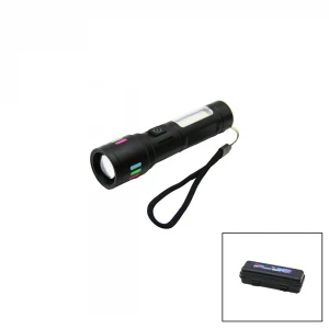 METAL GÖVDE 2IN1=ZOOM & RGB 9LED  EL FENERİ