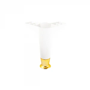 İBİCO-937 ( 12CM & BEYAZ & GOLD UÇLU ) PLASTİK MOBİLYA & KOLTUK AYAK*10X5