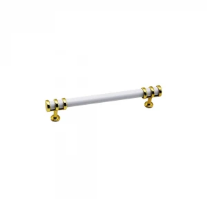 İBİCO-941 ( 12.8CM ) ( YÜZÜK ALTIN & KULP BEYAZ ) BORU ÇEKMECE KULP*10X5
