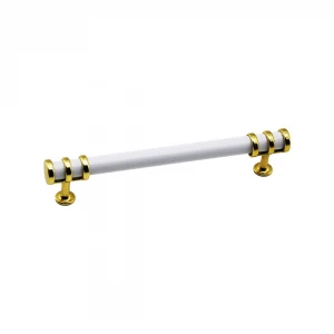 İBİCO-949 ( 16CM ) ( YÜZÜK ALTIN & KULP BEYAZ ) BORU ÇEKMECE KULP*10X5