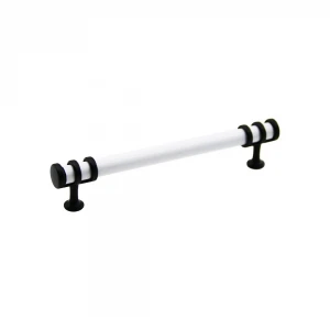 İBİCO-950 ( 16CM ) ( YÜZÜK SİYAH & KULP BEYAZ ) BORU ÇEKMECE KULP*10X5