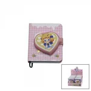 İBİCO HEART ZH-105-06 QB/T 1438-2007 ( KALP CIRTLI KAPAK ) MİNİ NOT DEFTERİ ( RENKLİ SAYFALAR ) ( 8.5X10CM )*12X24