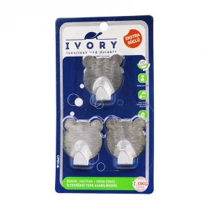 IVORY IVO-ASK-145 ( 3PCS ) ( AYICIK & METAL ) YAPIŞKAN ASKI*240