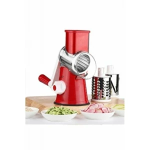 JIHAM CY-806 TABLETOP DRUM GRATER 3 BAŞLI JUMBO BÜYÜK KOLLU DEĞİRMEN RENDE DOĞRAYICI*36