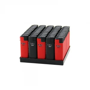 KOKO-2000 TURBO SOFT ( SİYAH & KIRMIZI ) REZİSTANSLI ( IZGARALI RÜZGAR ) CEP ÇAKMAK*50X20