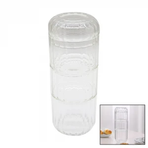 KRD HOME-4457 LENON 3LÜ ÇİZGİLİ CAM SAKLAMA KABI*24