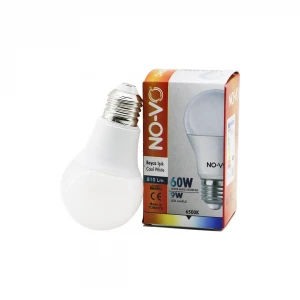 NO-VO ( 9W=60W ) ( E27 ) BEYAZ LED AMPUL ( 6500K & 810Lm )*200