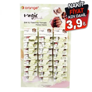 ORANGE MAGİC ORG-061 ( 24PCS ) ( BEYAZ ) TAKMA TIRNAK & YAPIŞTIRICI SET*24X120