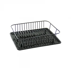 ORSA-968 (SİYAH) TEZGAH ÜSTÜ (METAL) TABAKLIK & BULAŞIKLIK (PLS.TABAK=29.5X37CM & ÜRÜN=27X35CM)*4=K