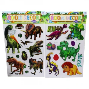 ROOM DECOR-10498 ( JURASSIC PARK & HAYVAN FİGÜRLÜ ) DUVAR STİCKER MİX ( 8D ) ( 7-11PCS )*480