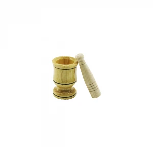 TARAKLI TRK-073 ( KÜÇÜK BOY ) AHŞAP HAVAN (SARIMSAK DÖVECEK) (Ç: 6CM--D: 4CM--Y: 8.8CM) (FİLELİ AMBALAJ)*200