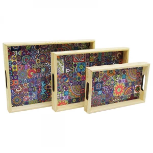 TRK-176 ( 3 BOY ) AHŞAP TEPSİ ( DESENLİ ZEMİN ) ( 16X26 & 21X31 & 24X34CM )*12