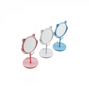 YAKUT-11449 ( 4" & 10CM ) ( YUVARLAK & KULAKLI ) ( TAKI ASKILIKLI ) PLASTİK MAKYAJ AYNASI*24X10