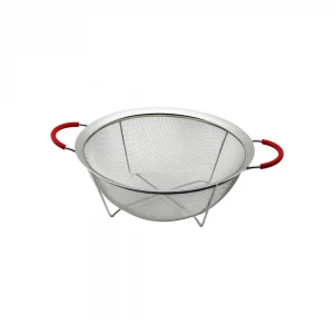 YAKUT-12325 ( 22CM ) ( TEL SEPET ) METAL SÜZGEÇ ( SİLİKON KILIFLI KULP ) ( METAL ÇERÇEVE & AYAK )*80