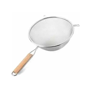 YAKUT-12335 ( 20CM ) ( AHŞAP SAPLI ) ( 2 KULAKLI  ) TEL SÜZGEÇ ( METAL ÇERÇEÇEVE )*60