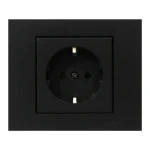 ATOM ( SİYAH ) TOPRAKLI PRİZ*12X10