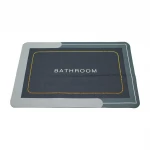 BATHROOM DMR-2476 ( DİKDÖRTGEN & MAT RENKLER ) (38X58CM) SU EMİCİ SİHİRLİ BANYO PASPAS ( PVC & ELASTİK )*60