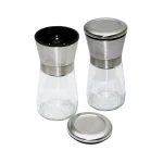 BAYHOME BM-1003C ( KÜÇÜK ) ( CAM HAZNELİ & METAL KAPAKLI ) TUZ & BAHARAT ÖĞÜTÜCÜ (BRKT-100339)*80