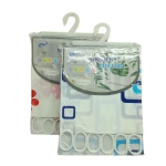 BİH SHOWER CURTAIN-616-617 T0812-06 ( ÇİF KANAT ) PVC BANYO PERDESİ ( 2 PCS X 90X180CM & 12 HALKALI )*100