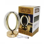 CRYSTAL TABLE LAMP FW-08 ( KÜÇÜK OVAL ) 3 RENK LED DOKUNMATİK USB ŞARJLI MASA LAMBASI*20