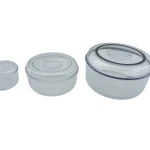(    ) CRYSTAL WARE F-402 ( 3PCS SET ) ( YUVARLAK & 4750ML ) SAKLAMA KABI ( MİKA & KRİSTAL PLASTİK )*12=K