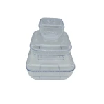(    ) CRYSTAL WARE F-406 ( 3PCS SET ) ( KARE & 5250ML ) SAKLAMA KABI ( MİKA & KRİSTAL PLASTİK )*12=K