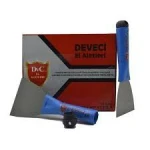 DEVECİ  DVC-74228 ( NO-10 & 100MM ) ( KAPAKLI ) ( SAPTAK ) METAL SPATULA & PLASTİK SAPLI*12X12