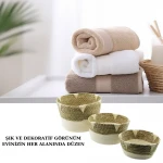3 LÜ SET HASIR SEPET ORGANİZER