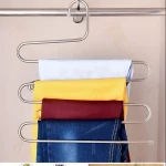 SİYAH & METAL & 5 KATLI AKILLI PANTOLON ASKISI