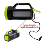 2İN1 ( 30W & 10W COB LED ) USB & OTO ŞARJLI EL FENERİ PROJEKTÖR