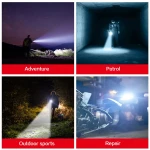 10W & SOLAR & USB ŞARJLI  2IN1 EL FENERİ RENKLİ FONKSİYONEL SMD LED