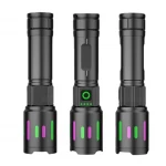 METAL GÖVDE ZOOMLU EL FENERİ - USB ŞARJLI + YEDEK PİLLİ & 3 İNCE PİLLİ & POWERBANK