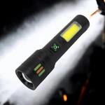 METAL GÖVDE 2IN1=ZOOM & RGB 9LED  EL FENERİ