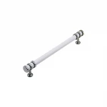 İBİCO-946 ( 12.8CM ) ( YÜZÜK KROM & KULP BEYAZ ) BORU ÇEKMECE KULP*10X5