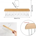 KRAVAT & BAŞÖRTÜ ASKISI 8 METAL KOLLU & AHŞAP SAPLI & DÖNEBİLEN METAL ASKI UÇLU