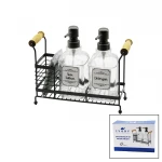 IVORY IVO-SB101 ( METAL STANDLI )  ( 4PCS ) ( CAM SIVI SABUNLUK & DETERJANLIK=2X500ML & SÜNGER ) TEMİZLİK SETİ*24