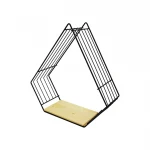 LALEZAR LZR-621 ( PİRAMİT ) AHŞAP TABANLI TEK KATLI METAL DEKORATİF DUVAR RAF*3=K