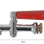 MS ( KÜÇÜK & ERKEK ) ( KROM GÖVDE & KIRMIZI KOL) PİKNİK SEMAVER MUSLUK*12X40