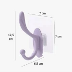 6 KOLLU ŞEFFAF YAPIŞKANLI RENKLİ PLASTİK ASKI TAK & ÇIKAR ASKI KOLLU
