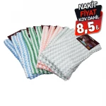 YAKUT-11126 MİKROFİBER TEMİZLİK BEZİ RENKLİ DESENLİ 30X30CM*12X100