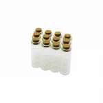 YAKUT-11556 ( 15ML ) ( ÇOK AMAÇLI & DEKORATİF ) BOŞ CAM ŞİŞE ( MANTAR KAPAKLI )*12X110