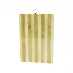 YILMAZ AHŞAP YLMZ-181 (32X22CM) (KALINLIK=1.4CM) (BEYAZ ÇİZGİLİ) (BAMBU ) AHŞAP KESİM PANO METAL KULPLU*30