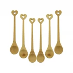ZHU ZHİ YUAN DMR-8465 ( 6PCS & YUVARLAK & KALP FİGÜR SAPLI  ) AHŞAP BAMBU ( ÇAY KAŞIK ) SETİ*500